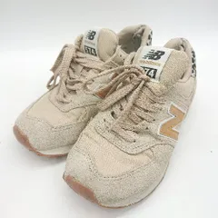 ◇ Θ NEW BALANCE ニューバランス レオパード柄 ローカット スニーカー シューズ サイズ24.0 ベージュ レディース E  【1501160008107】
