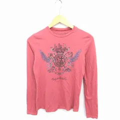 リプレイ REPLAY Tシャツ カットソー 総柄 ラインストーン 丸首 薄手 長袖 XS 赤 レッド /TT40のサムネイル