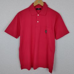 VJP PLAYBOY COLLECTION プレイボーイコレクション ポロシャツ 半袖 ワンポイントロゴ レッド Mサイズ メンズ 古着 アメカジ