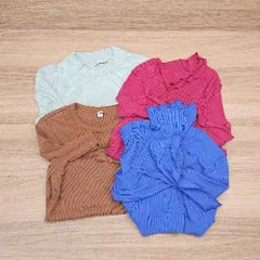 ◇ ◎ ●未使用● 《 GU/UNIQLO /ZARA まとめ売り4点セット サイズS/M/L ニット帽/パンツ/プレイウェア レディース 》 E 【1308290049181】