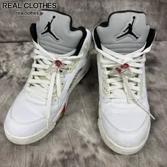 Supreme×NIKE/シュプリーム×ナイキ AIR JORDAN 5 RETRO/エアジョーダン5 レトロ ホワイト 824371-101/27.5