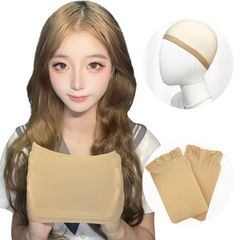 『在庫処分』 インナーキャップ ストッキングキャップ ヘアネット ウィッグキャップ ベージュ レディース メンズ 肌色 伸縮性 通気 4枚 コスプレ ウィッグ用小物 Limakaraウィッグネット 男女兼用 フリーサイズのサムネイル