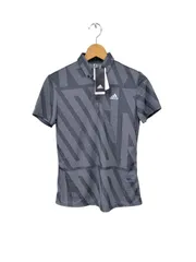 アディダス◆レディース ゴルフウェア ジャカード柄 半袖ポロシャツ Tシャツ ネイビー