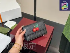 【今日特価】Gucci グッチ GG さくらんぼチェーンバッグシリーズ 可愛らしいコンパクトデザインのカスタムモデル-WTO輸入2