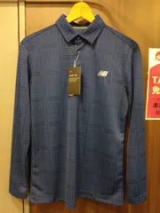 【新品未使用】ニューバランス ゴルフ new balance golf  ポロシャツ 長袖 共衿シャツ ロゴグレンチェック柄ジャガード  2025 秋冬 新作   (新橋店)