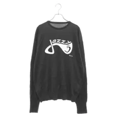 UNIFORM EXPERIMENT (ユニフォームエクスペリメント) 23SS×フラグメント ジャジージェイ ジャジーファイブ クルーネックニット セーター ブラック UE-230010のサムネイル