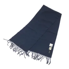 Vivienne Westwood ヴィヴィアンウエストウッド フリンジマフラー  ロゴ/オーブ刺繍/ウール    ネイビー ユニセックス / 240001167537