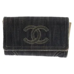CHANEL (シャネル) スパークリングデニム ココマーク デニム ウォレット 二つ折り財布のサムネイル