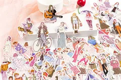 新品未使用 送料無料  レトロステッカー フレークテッカーセット ステッカー ヴィンテージシール スーツケース トランク  バイク 自転車 車 猫 パソコン スマホ ヘルメット 旅行用品 目印 トラベル デコレーション おしゃれ ヴィンテージ風