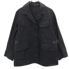 UNIQLO +J ユニクロ プラスジェイ リネンブレンド サファリジャケット L 黒 レディース 古着