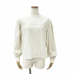 6 ROKU BEAUTY&YOUTH B&Y ロク ビューティーアンドユース 美品 COTTON VOLUME SLEEVE BLOUSE ブラウス シャツ ボリュームスリーブ 長袖 8621-299-0085 36 白 ホワイト 0508
