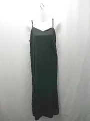 ◇ apretro サイドファスナー　無地　フェミニン ノースリーブ ロング丈 ワンピース サイズF ブラック系 レディース E  【1506190015873】