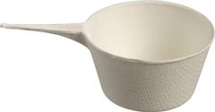 SOLIA(ソリア) 深型ボウル 使い捨て 食器 50ml 50個入り 紙皿 持ち手付き エコ素材 パルプ フランス料理 VO57020