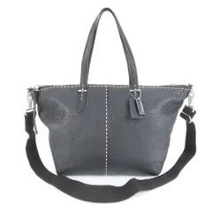 美品 コーチ 27955 レザー 2WAY ショルダーバッグ 斜め掛け ハンド トート 本革 ブラック 黒 ブランド A4 レディース RRM CM3-3【中古】