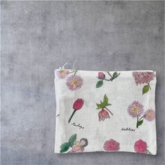 【限定品】fog linen work ISABELLE BOINOT ポーチ　ピンクのお花　/　ハーブ
