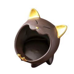 灰皿 　猫　おしゃれ 陶磁器 灰皿 大容量　蚊取り線香置き　喫煙グッズ　卓上19a