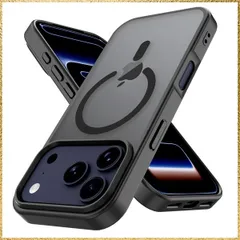 ☆彡送料無料でお届け☆彡Size:iPhone 17 Pro Max_Color:ブラック PinLiSheng iPhone 17 Pro Max ケース マット感 MagSafe対応 マグネット搭載 カバー 米軍MIL規格 耐衝撃 黄ばみなし ストラップホ