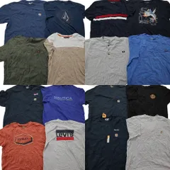 古着卸 まとめ売り ブランドMIX 半袖Tシャツ 16枚セット (メンズ 2XL ) ラングラー ノーティカ リーバイス 中古 古着 NA1343