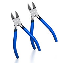 【迅速発送】KAIHAOWIN 160mm ニッパー 電工ニッパー 小型ニッパー 160mm 精密ニッパー 薄刃ニッパー 強力ニッパー プラモデル用工具 マイクロニッパー ワイヤーニッパー 先細作業工具 ニッパ 2点入り