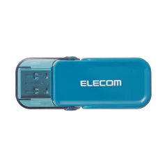 【在庫限り】エレコム フリップキャップ式USBメモリMF-FCU3032GBU ブルー(BU)
