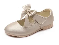 ゴールド_21.0~21.5 cm [Masonanic] （マソンナーニ） 女の子フォーマルシューズ 子供靴 キッズシューズ リボンシューズ ワンストラップ ガール 発表会 入園式 結婚式 七五三 誕生日 フォマールソックス付 (金色, measuremen