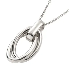 【シルバー×ワンサイズ】[Cream dot. クリームドット公式] ネックレス レディース   ロング メタル チェーン 2連 オーバルリング 大人 上品 エレガント きれいめ シンプル  