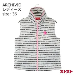 ARCHIVIO アルチビオ ジップベスト ロゴ総柄 ホワイト系 36 [240101141808]のサムネイル