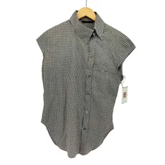 アレキサンダーマックイーン Alexander McQueen 90s 初期タグ チェック柄 ねじれ ノースリーブシャツ archive メンズ JPN：48 のサムネイル