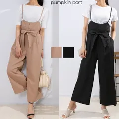 ハイウエスト ワイドパンツ サロペット