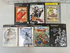 【I6-54】◇ 中古プレイステーション2 ソフト　ドラゴンクエストⅧ、キングダムハーツ、幻想水滸伝Ⅲ、幻想水滸伝Ⅳ、銀魂、テニスの王子様、牧場物語3 　7本セット　スクエア/コナミ
