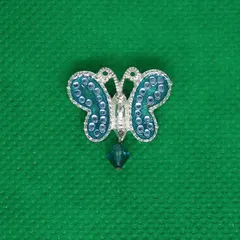 AVON 蝶 ピンズ バタフライ ラインストーン ピンバッジ ピンバッチ 青