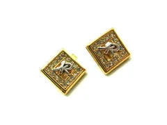 NINA RICCI ニナリッチ ラインストーン クリップ式 イヤリング アクセサリー レディース ゴールド系 DY0836