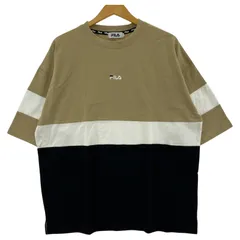 FILA フィラ オーバーサイズ半袖Ｔシャツ sizeM/ベージュ×ブラック×ホワイト