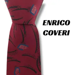 【7413】良品！エンリココベリ　ネクタイ　ワインレッド系