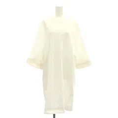 ヨウジヤマモト YOHJI YAMAMOTO レギュレーション REGULATION コットンシャツワンピース 膝丈 七分袖 バックボタン リボン 2 白 ホワイト キナリ /ES ■OSのサムネイル