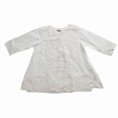 アルベロベロ ALBEROBELLO ブタ ぶたさん メッシュ切替 チュニック ワンピース ホワイト レディース 【中古】