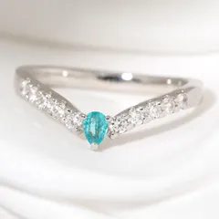 新品 希少 パライバトルマリン リング 0.086ct D0.27ct pt900