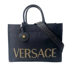 ヴェルサーチェ Versace ヴェルサーチ　スポーツバッグ　トートバッグ未使用 VERSACE ヴェルサーチ トートバッグ 本革 ブラック メンズ