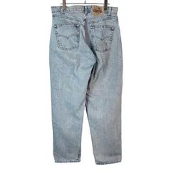 90s00sUSA製リーバイスLevi'sシルバータブSILVERTAB ルーズLOOSEデニムパンツウォッシュドデニムボタンフライ青ブルーy2kアメカジグランパコアvintageヴィンテージ50523