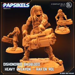 Papsikels | DISHONORED BADBLOOD HEAVY WEAPON RAKENROL 32mm | 3Dプリント ミニチュア TRPG SciFi
