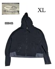 Championチャンピオン古着フルジップ裏起毛スウェットパーカー黒XL