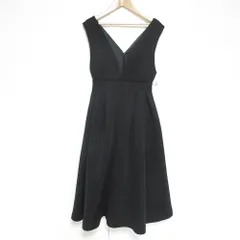 美品 22SS CELFORD セルフォード ポンチジャンパードレス ノースリーブ フレア ロングワンピース CWCO221048 36 ブラック  レディース 古着 中古 USED