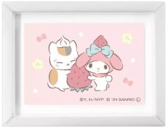 [중고] 입상·장식품 냥코 선생님×마이 멜로디 B [아트 프레임 컬렉션 나츠메 친구장×산리오 캐릭터즈]