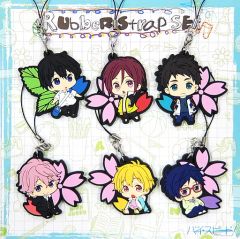 【中古】ストラップ(キャラクター) 集合 ラバーストラップセット第2弾(6個セット) 「映画 ハイ☆スピード!-Free! Starting Days-」