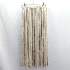 ◇ ⊇ classicalelf クラシカルエルフ ロング プリーツ スカート サイズL XL ブラウン系 レディース E  【1505290008617】