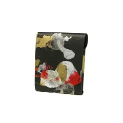 所作 財布 Shosa 三つ折り財布 コンパクト handpaint ショート2.0 折り財布 短財布 本革 メンズ レディース 日本製 sho-sh2c-handpaint 金魚xブラックのサムネイル
