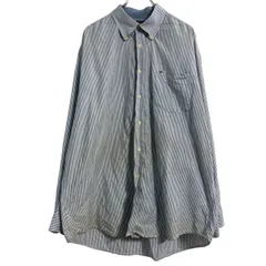 TOMMY HILFIGER 長袖 ストライプシャツ XL ブルー ホワイト トミーヒルフィガー ビッグサイズ ボタンダウン 古着卸 アメリカ仕入 a701-7245のサムネイル