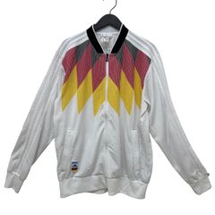 GC814  adidas アディダス ドイツ代表 トラックジャケット ジャージ トップス ジップアップ 羽織り 長袖 ホワイト メンズ サイズL
