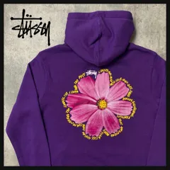 希少カラー！stussy刺繍花柄パーカMサイズ 今月買ってよかったもの STUSSY花柄刺繍ロゴパーカー | カワイイ