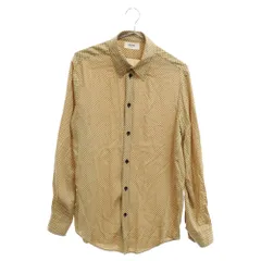 CELINE (セリーヌ) 20AW CLASSIC SHIRT IN PRINTED VISCOSE クラシックマイクロスクエア総柄長袖シャツ ベージュ 2C246359Iのサムネイル